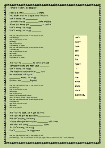 Don't worry be happy