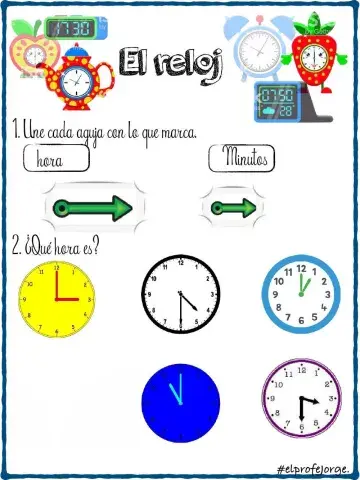 Las horas y medias horas