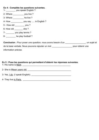 Present tense Part 2