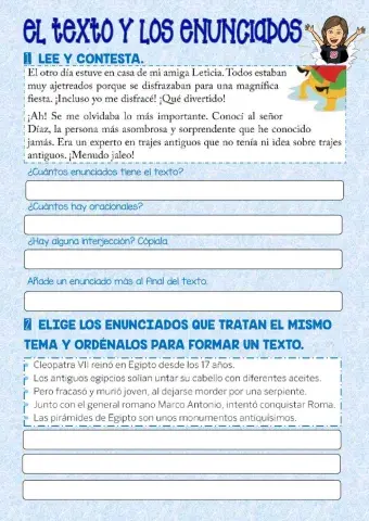Texto y enunciados