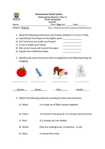 Material and their properties