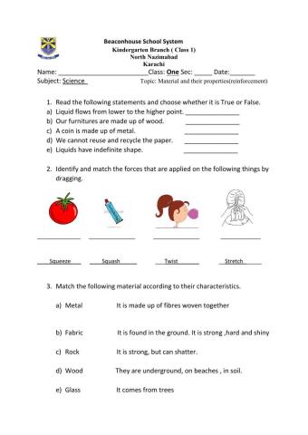 Material and their properties