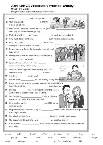 Money vocabulary practice