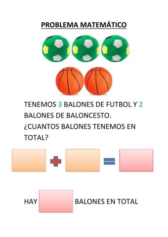 problema matemático balones