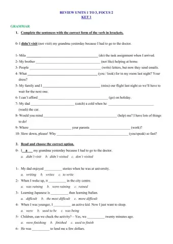 Ket 1 focus 2 practice