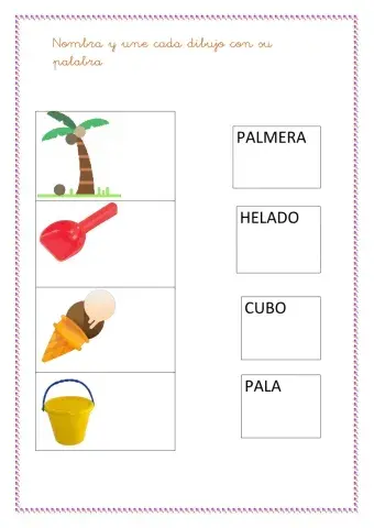 Une cada imagen con su palabra