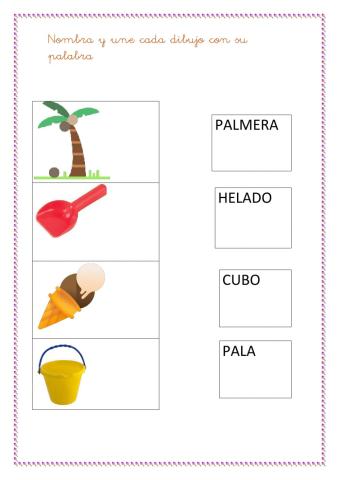 Une cada imagen con su palabra