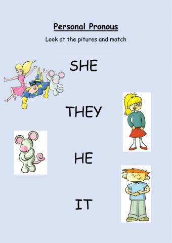 Personal Pronouns (She-he-it-they)