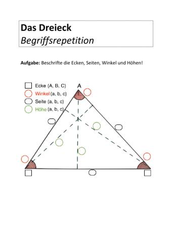 Dreiecke beschriften