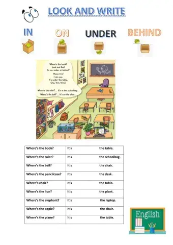 Prepositions of place