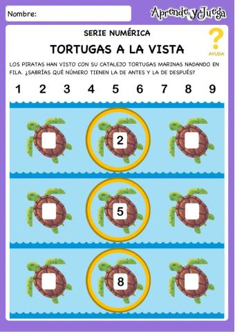 Tortugas en fila