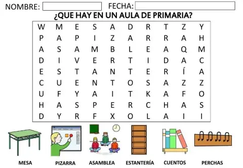 Sopa de letras fácil