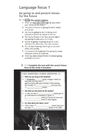 Eyes Open 4- Unit 3 - Workbook Language Focus 1