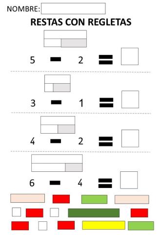 Restas con regletas