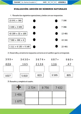 Evaluación de suma de números naturales