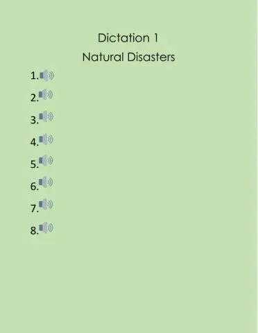 4to Bachillerato Dictation