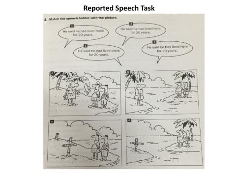 Reported Speech task