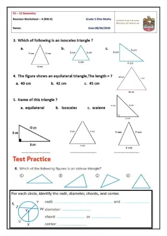 Revision Worksheet-4 on ch-12