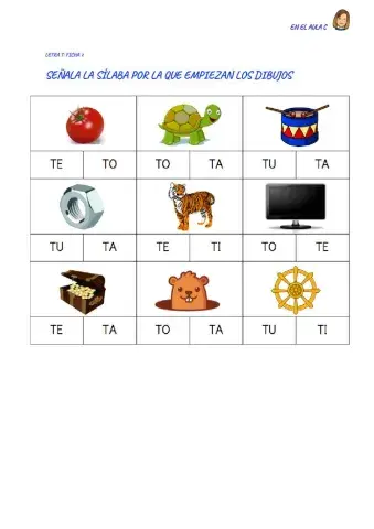 Letra T: ficha 2
