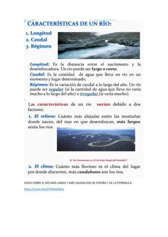 Características de los ríos