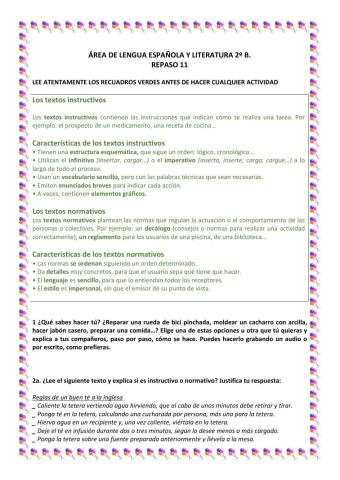 Repaso tema 12 Lengua