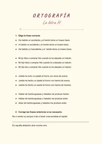 Ortografia. H