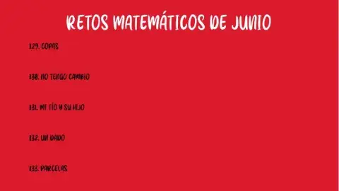 Retos matemáticos de junio