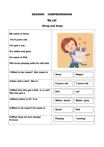 Reading comprehesion My cat