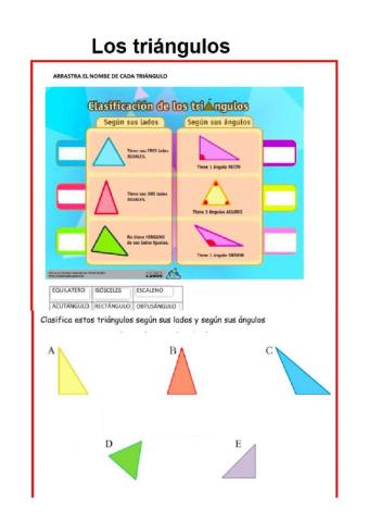 Clasificación de triángulos