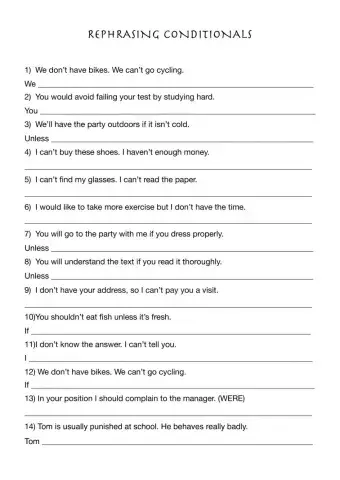 Rephrasing conditionals