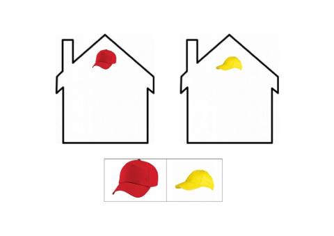 CLASIFICA: cada gorra en su casita