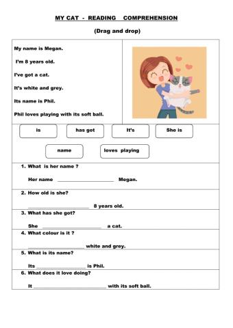 Reading comprehesion My cat