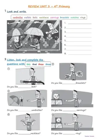 4th Primary- Review Unit 3