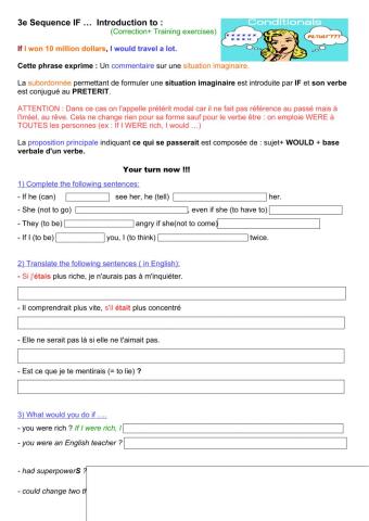 Conditionnel type 2 Recap + ex