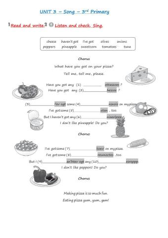 3rd Primary - Song Unit 3