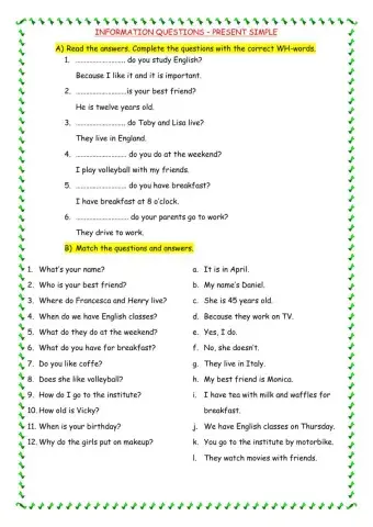 Information questions