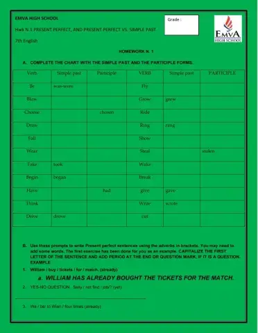 Present perfect vs. Simple past
