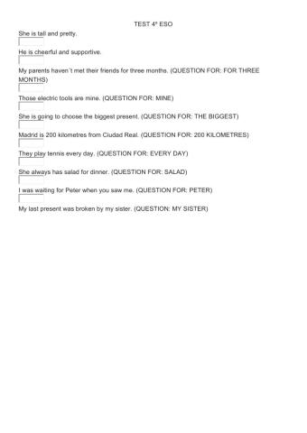 Test 1 4º eso