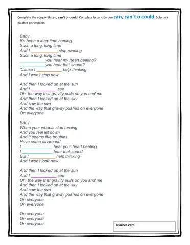 Can, can-t and could