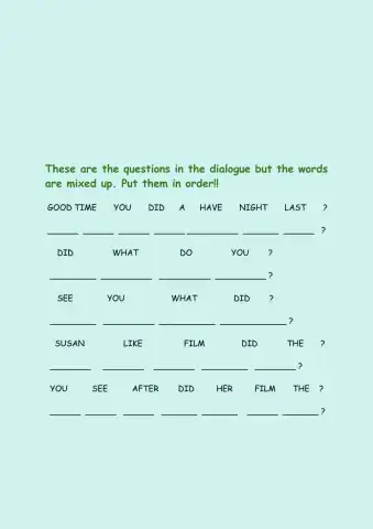 Questions about last night