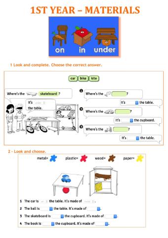 1st YEAR - MATERIALS