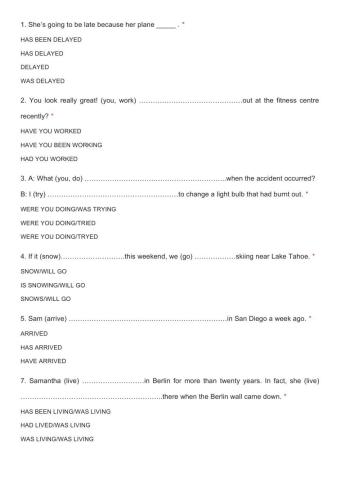 4º eso grammar test