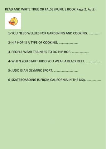 Read and write true or false