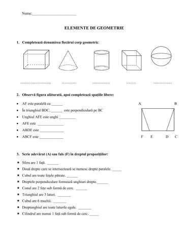 Elemente de geometrie