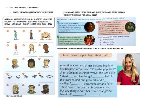 Vocabulary appearance