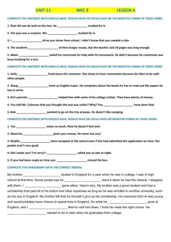 Should have, would have, could have