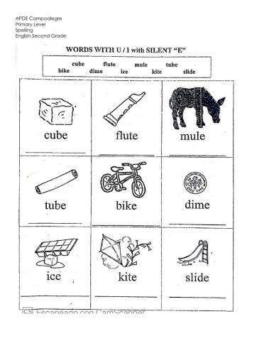 Long u-i words with pictures