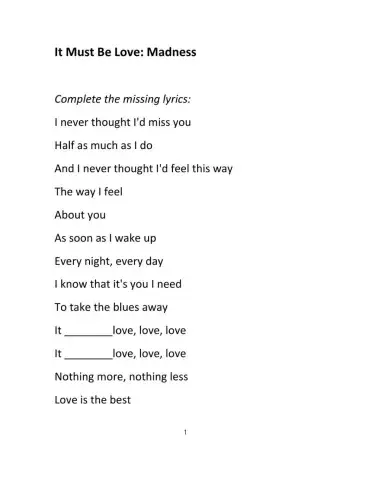 Must for drawing conclusions: song