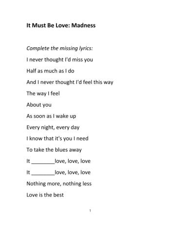 Must for drawing conclusions: song