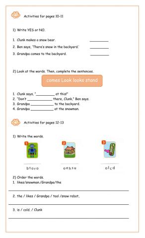 In the snow - pages 10-13